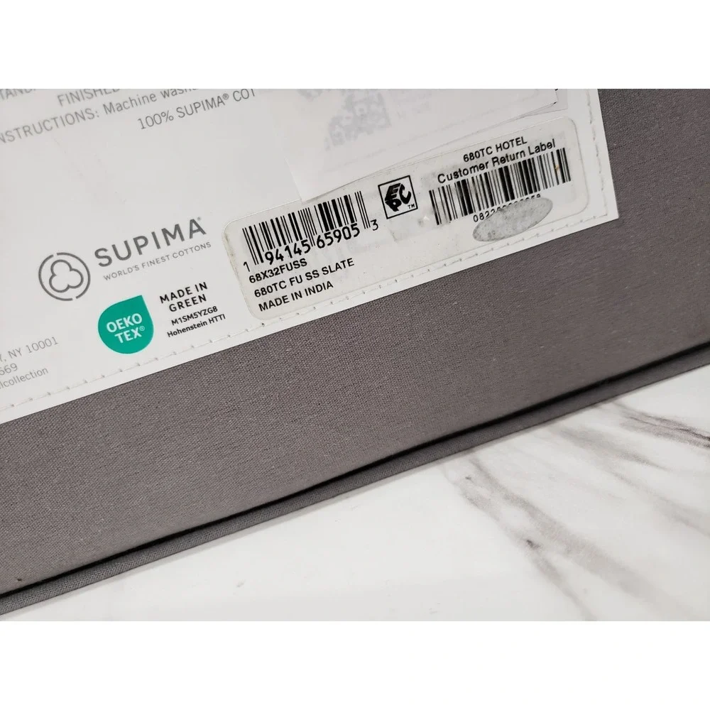 NEW Hotel Collection 680 Thread Count Cotton Full Size 4pc Sheet Set COLOR SLATE